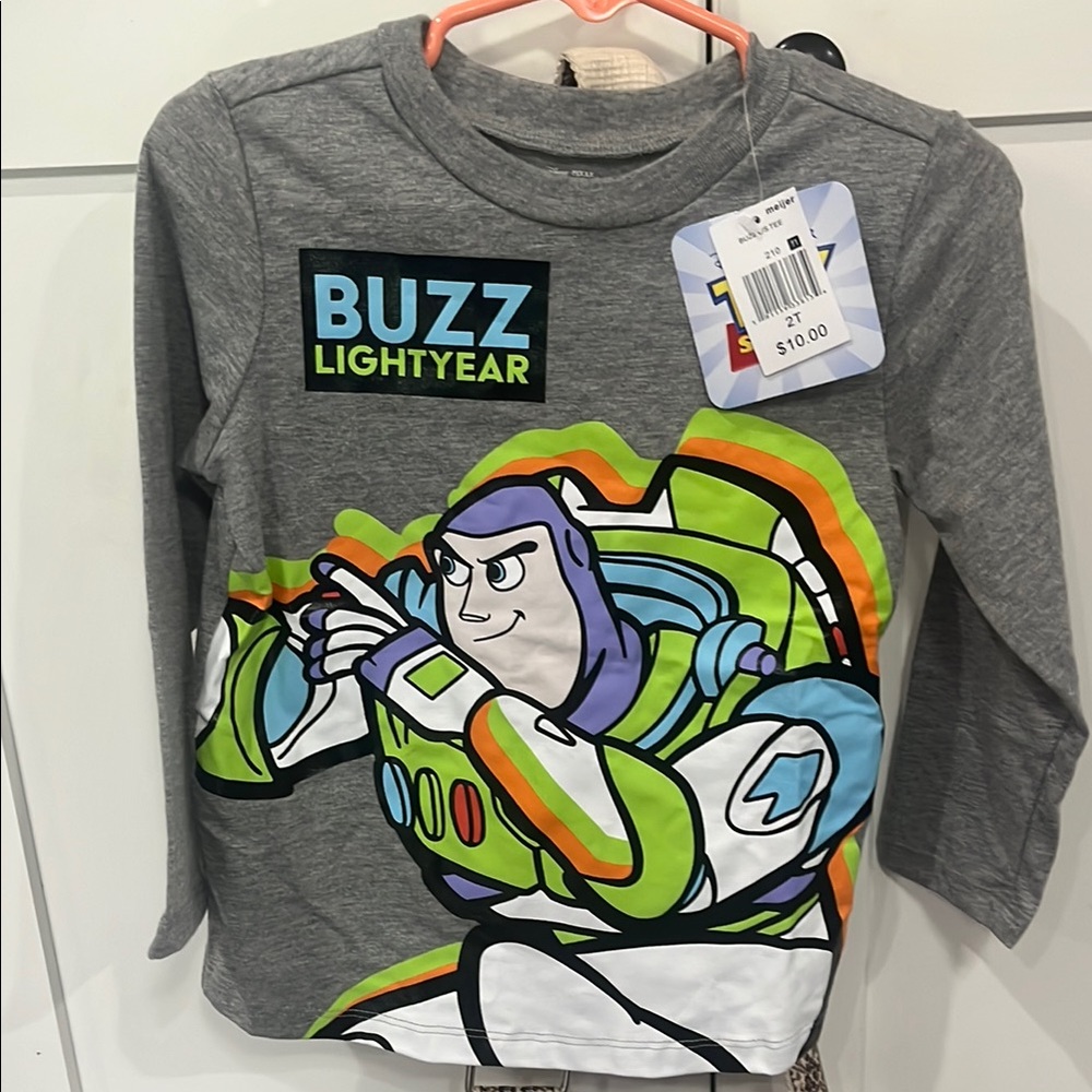 Disney Buzz Lightyear Gray Long Sleeve Tee